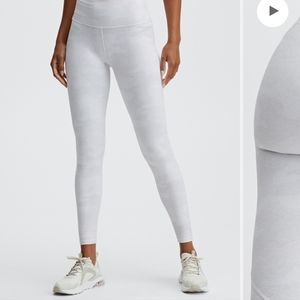 Fabletics high waisted powerhold legging in white Heather camo
